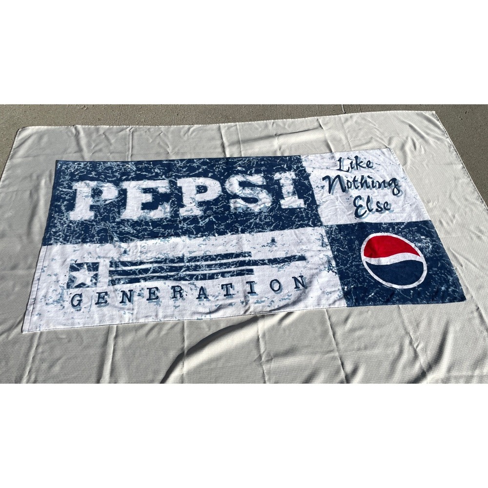 Pepsi Generation Beach Towel Like Nothing Else 60" X 30" Soda Pop 90s